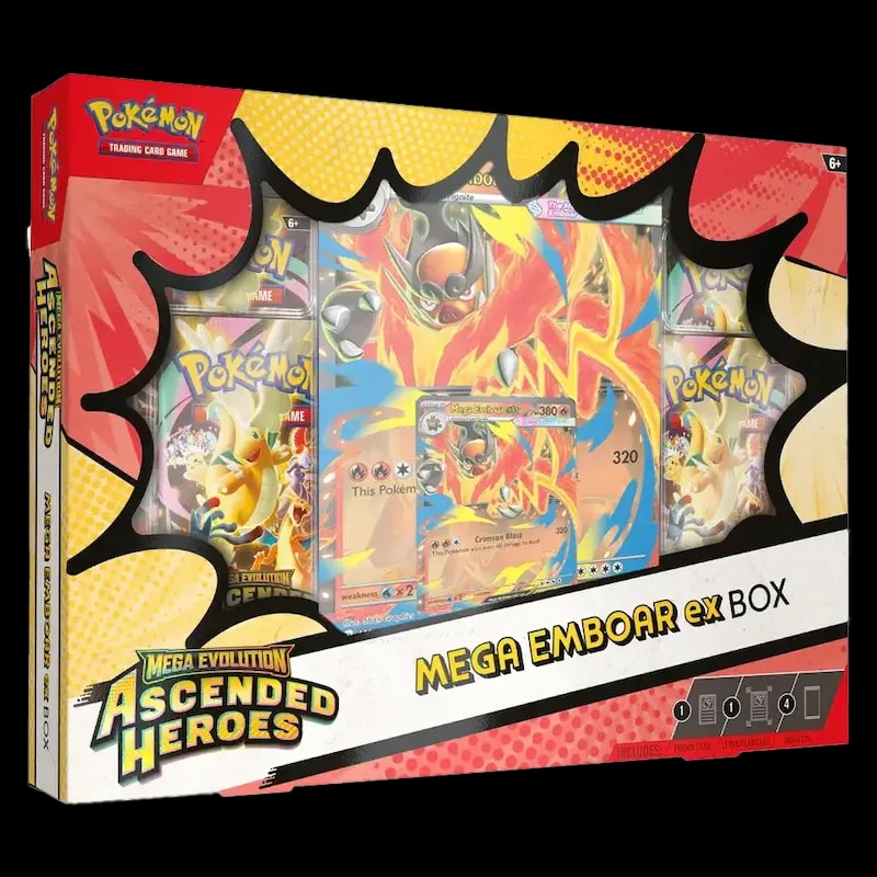 Pokemon ascended heroes mega emboar ex box