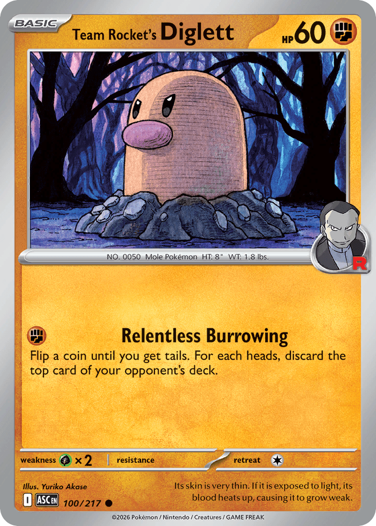 Team Rocket's Diglett - 100/295 - Ascended Heroes - Normal