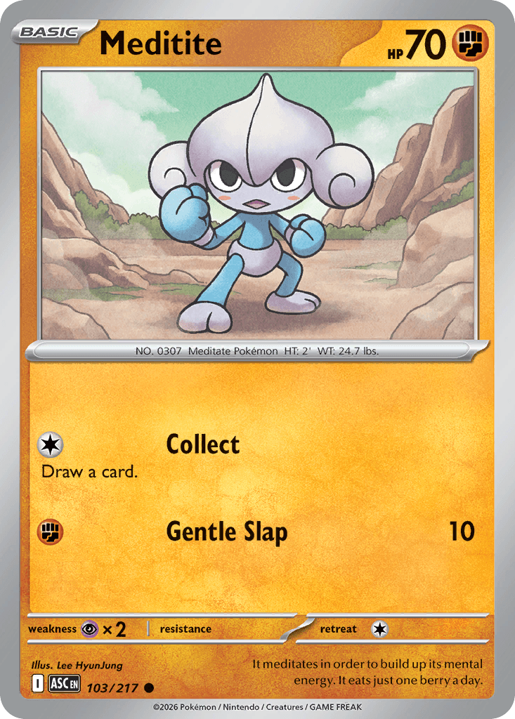 Meditite - 103/295 - Ascended Heroes - Reverse Holofoil Quick Ball