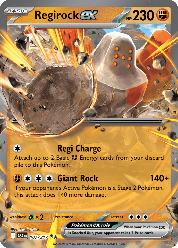 Regirock ex - 107/295 - Ascended Heroes - Holofoil