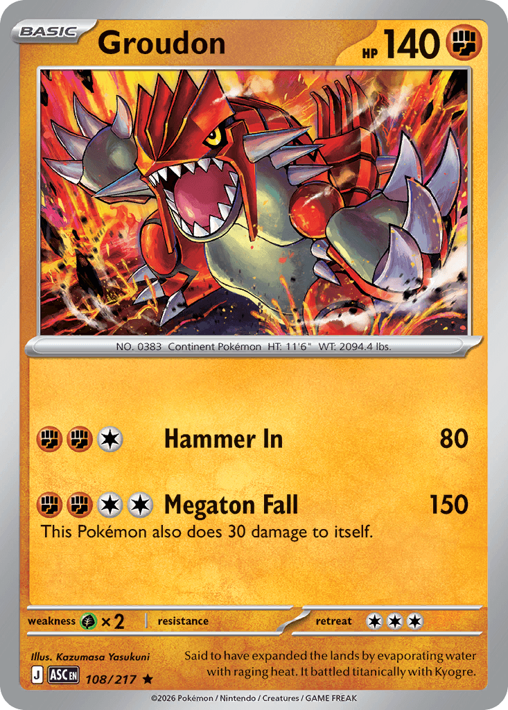 Groudon - 108/295 - Ascended Heroes - Holofoil