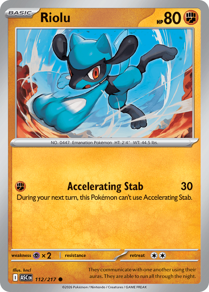 Riolu - 112/295 - Ascended Heroes - Normal