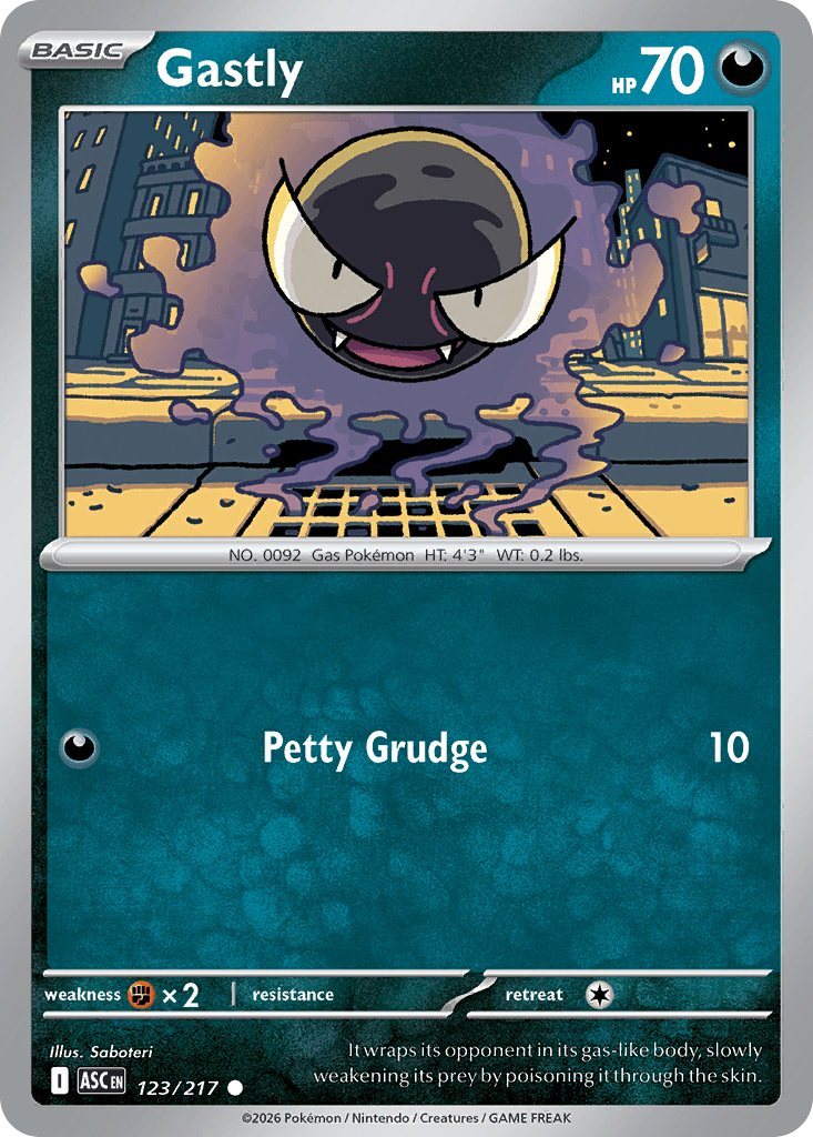 Gastly - 123/295 - Ascended Heroes - Normal