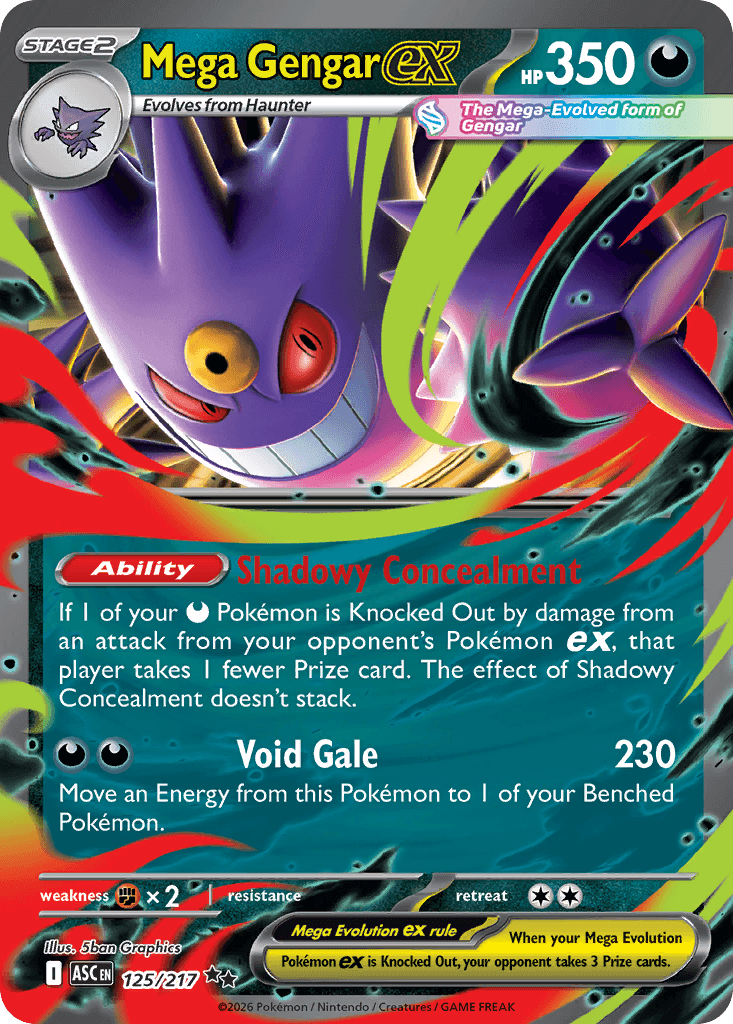 Mega Gengar ex - 125/295 - Ascended Heroes - Holofoil