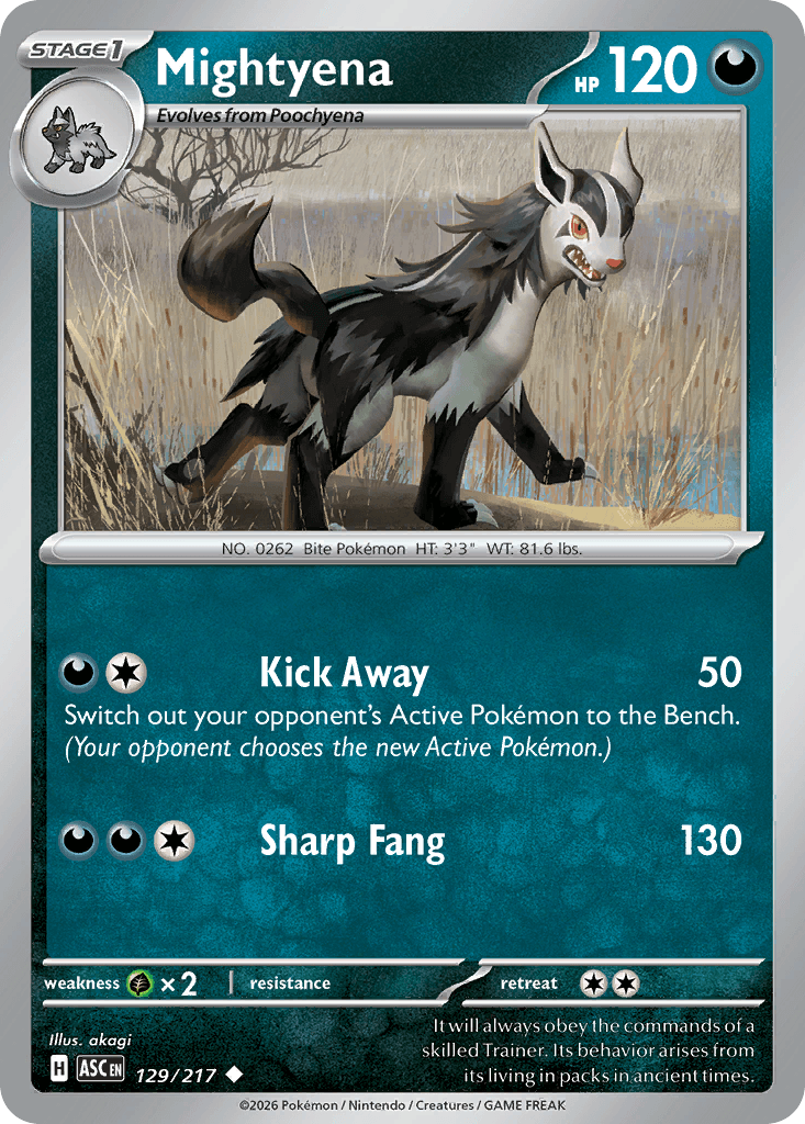 Mightyena - 129/295 - Ascended Heroes - Normal