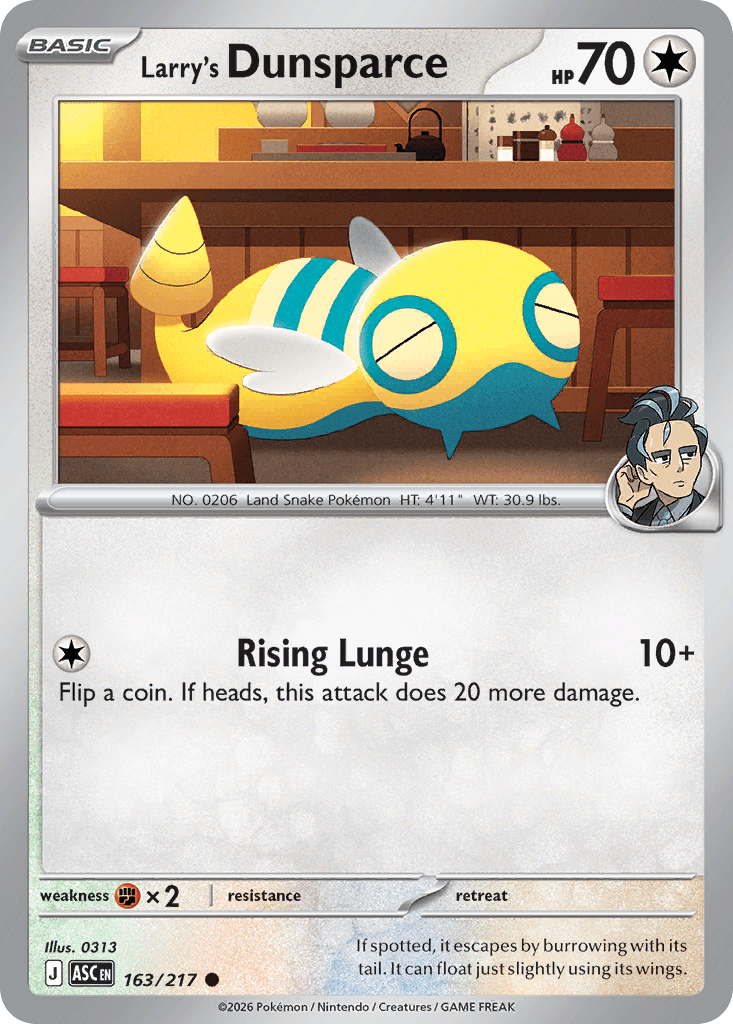 Larry's Dunsparce - 163/295 - Ascended Heroes - Normal