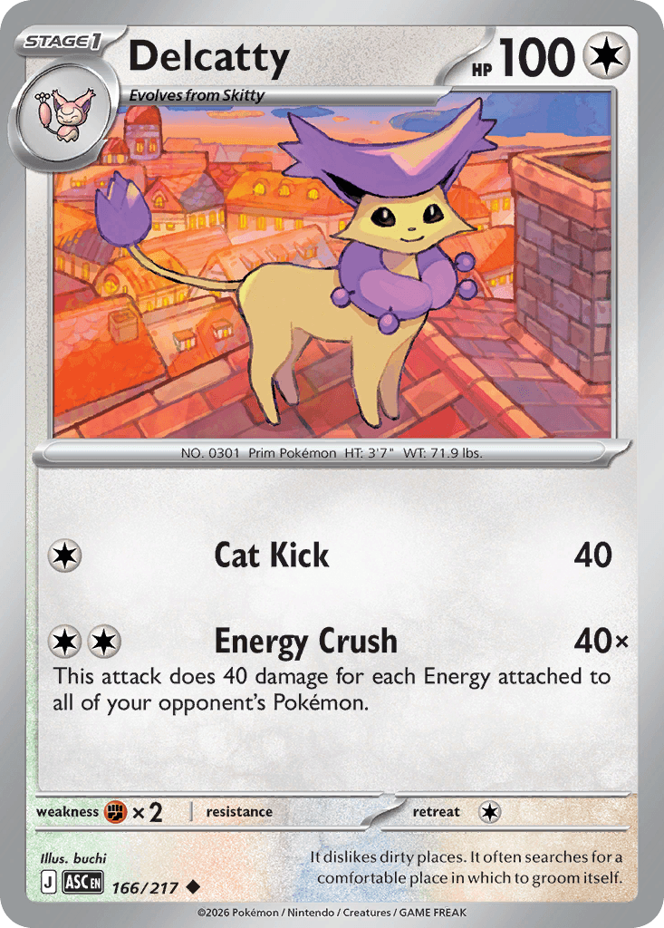 Delcatty - 166/295 - Ascended Heroes - Normal