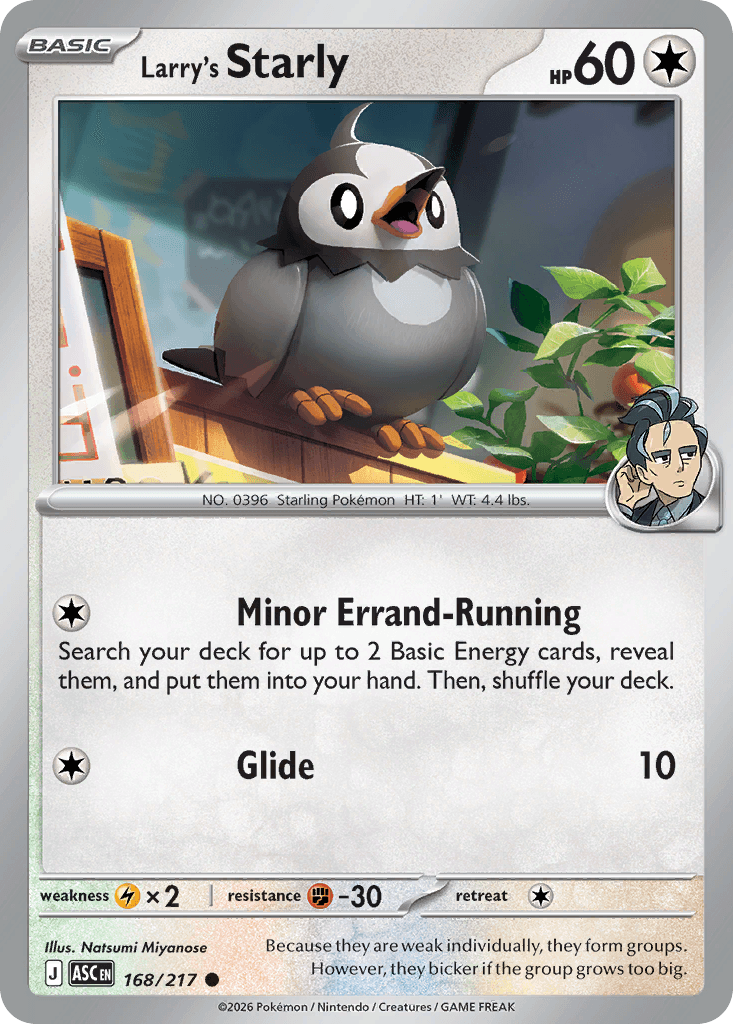 Larry's Starly - 168/295 - Ascended Heroes - Normal