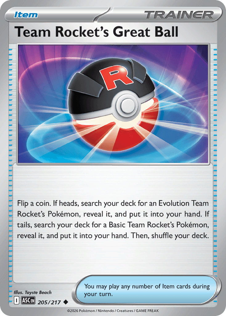 Team Rocket's Great Ball - 205/295 - Ascended Heroes - Normal