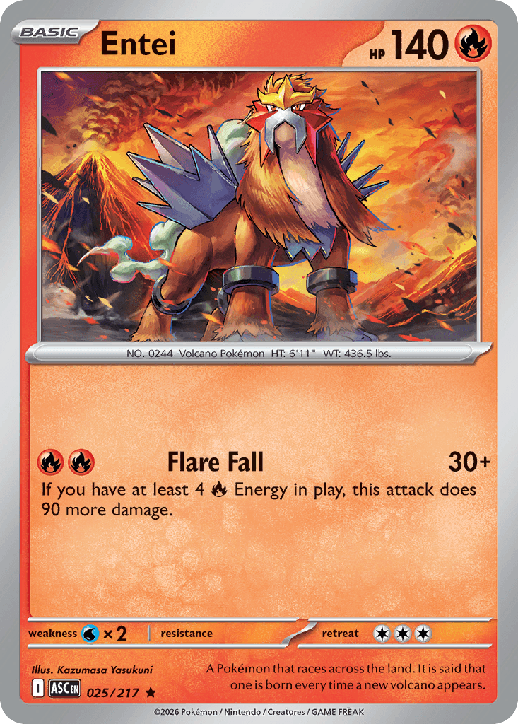 Entei - 025/295 - Ascended Heroes - Holofoil