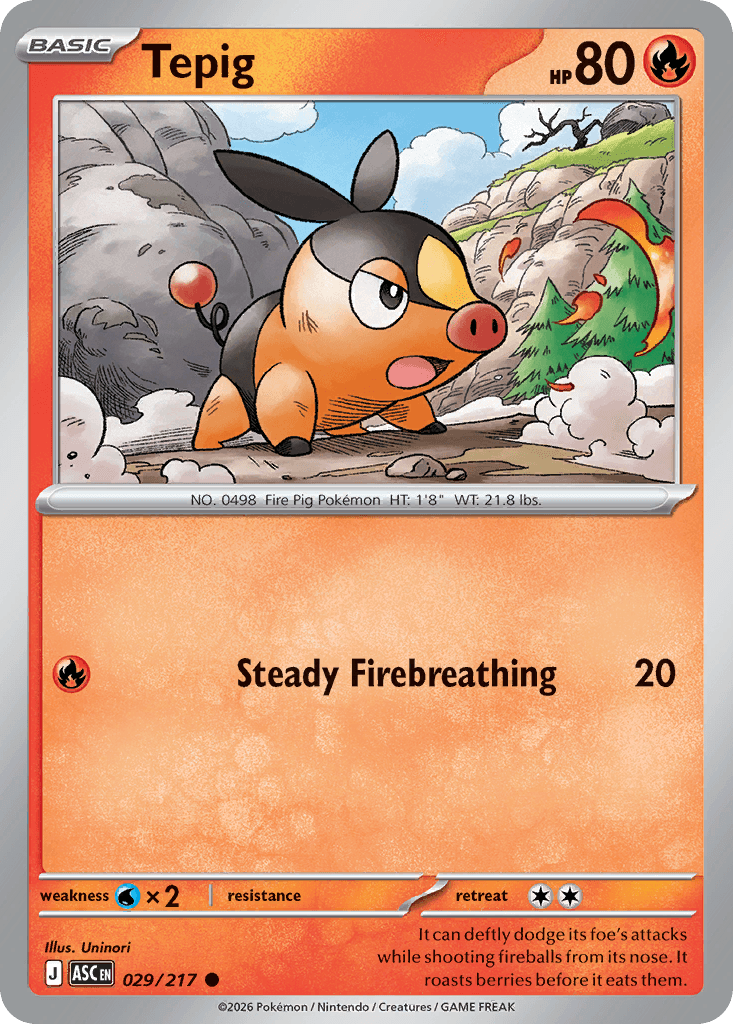 Tepig - 029/295 - Ascended Heroes - Normal