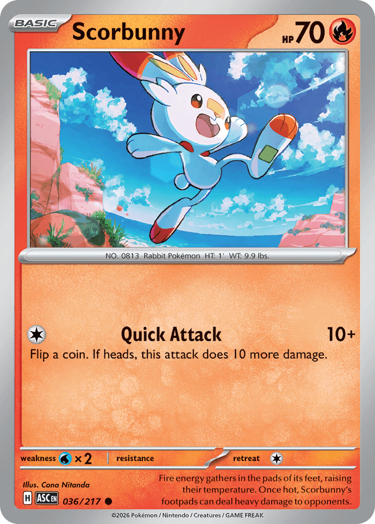 Scorbunny - 036/295 - Ascended Heroes - Normal