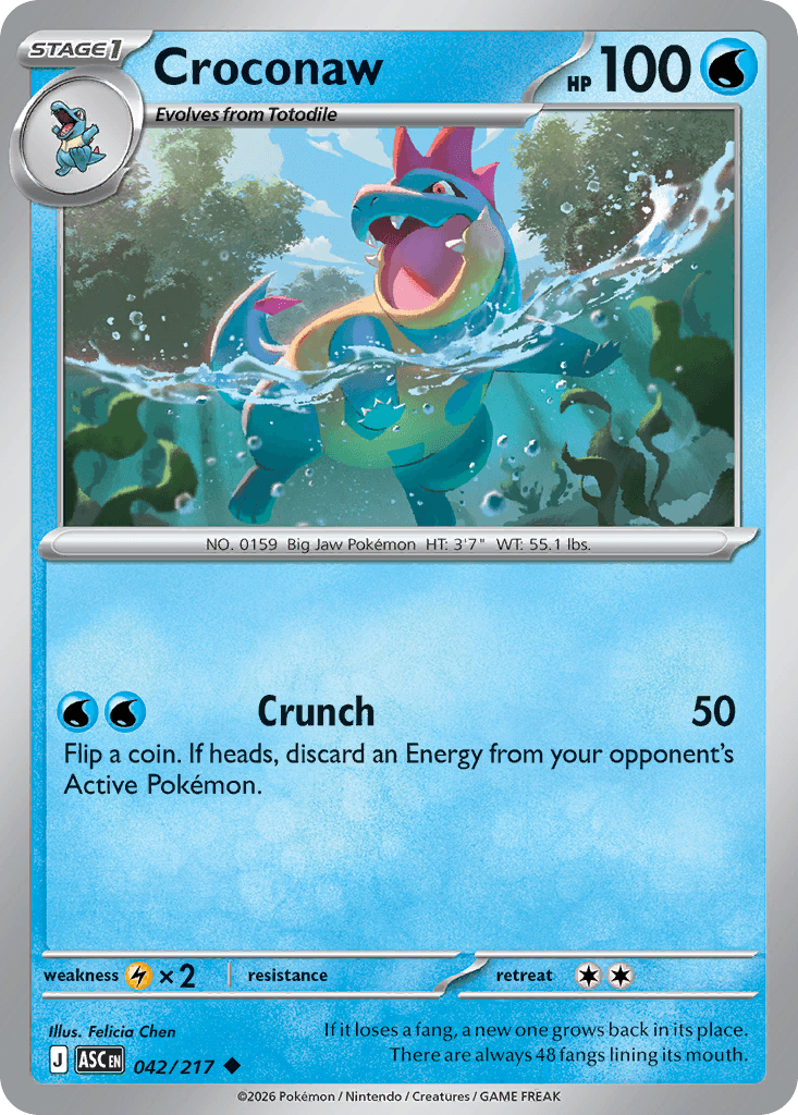 Croconaw - 042/295 - Ascended Heroes - Reverse Holofoil Friend Ball