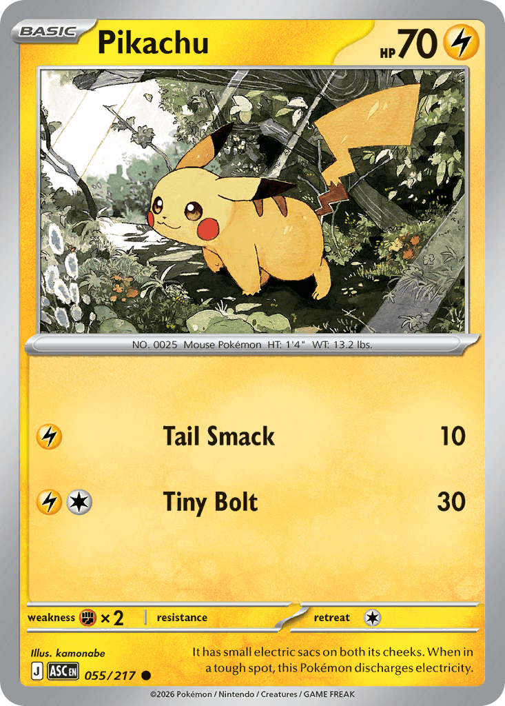 Pikachu - 055/295 - Ascended Heroes - Reverse Holofoil Friend Ball