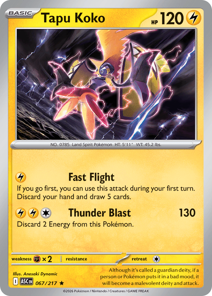 Tapu Koko - 067/295 - Ascended Heroes - Holofoil