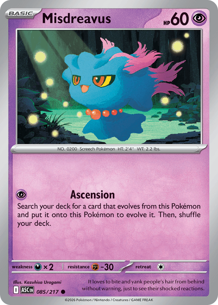 Misdreavus - 085/295 - Ascended Heroes - Normal