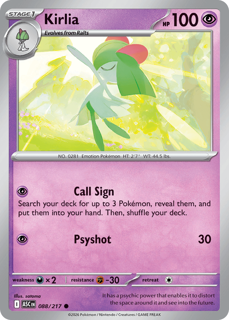 Kirlia - 088/295 - Ascended Heroes - Normal