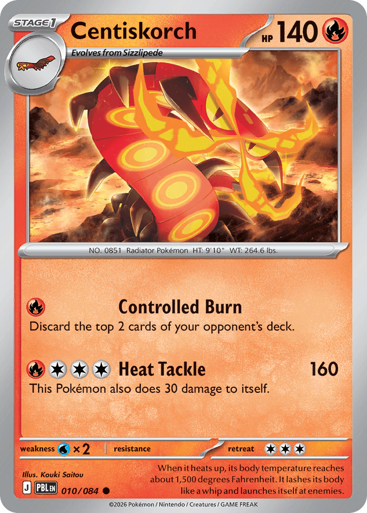 Centiskorch - 010/120 - Pitch Black - Normal