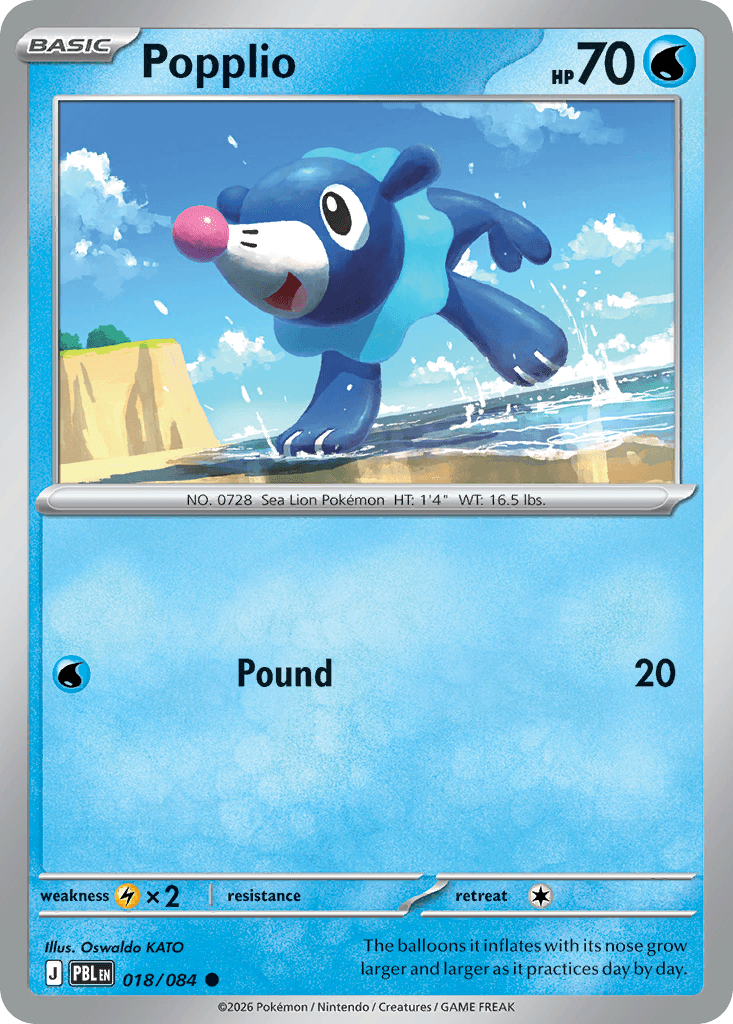 Popplio - 018/120 - Pitch Black - Normal