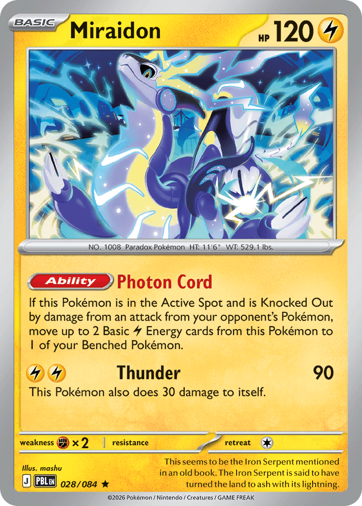 Miraidon - 028/120 - Pitch Black - Holofoil