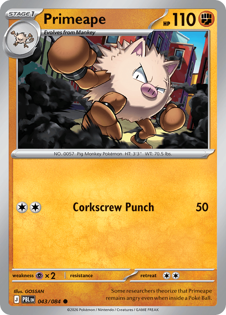 Primeape - 043/120 - Pitch Black - Normal