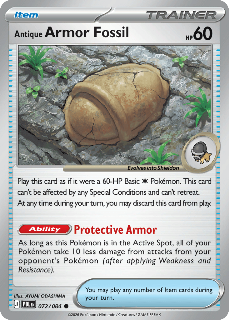 Antique Armor Fossil - 072/120 - Pitch Black - Normal