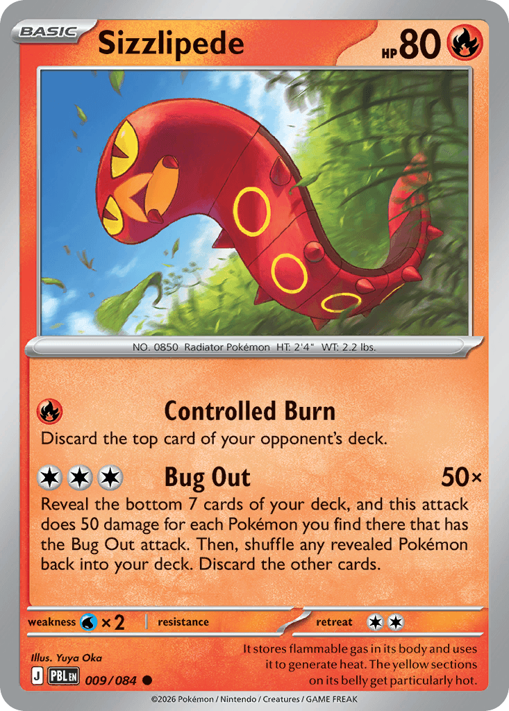 Sizzlipede - 009/120 - Pitch Black - Normal